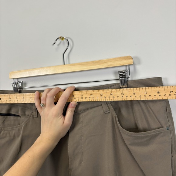 Lululemon ABC Pants Classic Mens 36 Khaki Tan Slim Fit Stretch Casual Travel - Picture 7 of 16